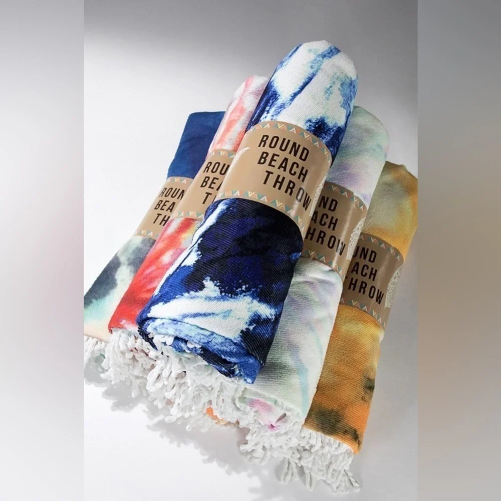 Ruggine Tye-Dye Round Beach Fringe Bohemian Soft Towel